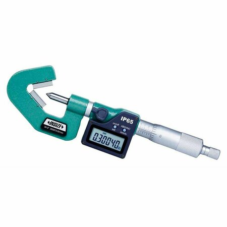 INSIZE Electronic V-Anvil Micrometer, 2.6-3.4"/65-85Mm, 5 Flutes 3590-855E